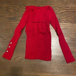 Button Sleeve Turtleneck